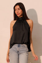Load image into Gallery viewer, Hammered Satin Halter Bubble Top
