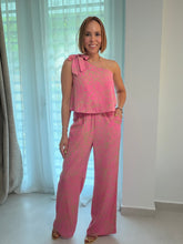 Load image into Gallery viewer, Soft Leaf One Shoulder Tie Jumpsuit
