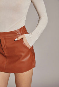 Leather Mini Skort