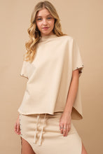 Load image into Gallery viewer, French Terry Funnel Neck Capelet Top
