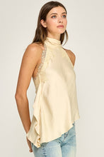 Load image into Gallery viewer, Lace Trim Halter Top

