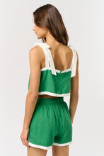Load image into Gallery viewer, Color Block Bow Strap Top with Short Set
