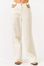 Load image into Gallery viewer, Color Block Leg Denim Jeans

