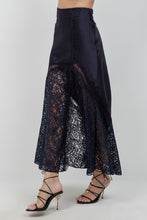Load image into Gallery viewer, Lace Satin Mixed Slip Skirt
