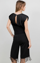 Load image into Gallery viewer, Mesh and Knitted Top with Shoulder Pads
