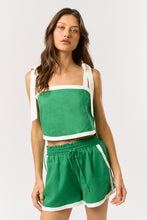 Load image into Gallery viewer, Color Block Bow Strap Top with Short Set
