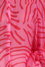 Load image into Gallery viewer, Abstract Brushstroke Voluminous Sleeve Blouse
