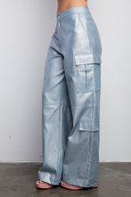 Load image into Gallery viewer, Lurex Wide Leg Cargo Pants

