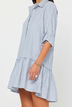 Load image into Gallery viewer, Striped Rhinestone Shirt Dress
