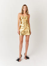 Load image into Gallery viewer, Faux Leather Metallic Dress

