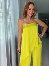 Load image into Gallery viewer, Washed Poly Silk Diagonal Strapless Top
