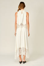 Load image into Gallery viewer, Ruffle Neck Lace Detail Sleeveless Top
