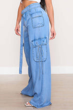 Load image into Gallery viewer, Tencel Cargo Wide Leg Pants
