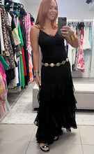 Load image into Gallery viewer, Lace V Neck Ruffled Cami Dress
