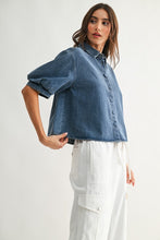Load image into Gallery viewer, Short Sleeve Denim Shirt
