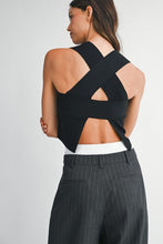 Load image into Gallery viewer, Open Back Bold Criss Cross Strap Knit Top
