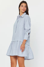 Load image into Gallery viewer, Striped Rhinestone Shirt Dress
