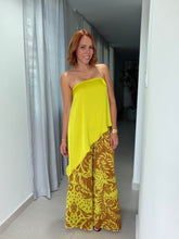 Load image into Gallery viewer, Washed Poly Silk Diagonal Strapless Top
