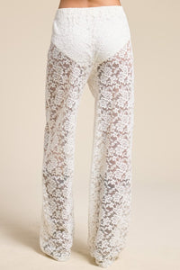 Lace Pants With Elastic Band