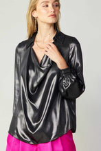 Load image into Gallery viewer, Metallic Cowl Neck Blouse
