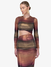 Load image into Gallery viewer, Metallic Cutout Maxi Dress
