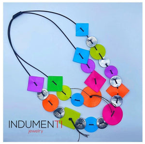 Indumenti Colorful Leather Necklace