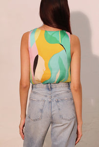 Shades of Paradise V-Neck Crop Top
