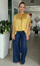 Load image into Gallery viewer, Satin Mock Neck Caftan Top
