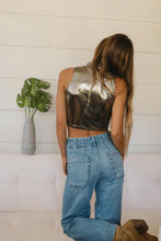 Load image into Gallery viewer, Metallic Cropped Top

