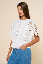 Load image into Gallery viewer, Lace Eyelet Blouse
