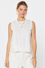 Load image into Gallery viewer, Pleated Eyelet Back Sleeveless Sweater
