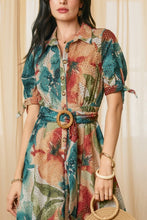 Load image into Gallery viewer, Eyelet Buckled  Shirt Dress
