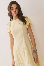 Load image into Gallery viewer, Flutter Short Sleeves Flowy Hem Midi Dress
