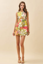 Load image into Gallery viewer, Floral Print Fitted Bodice Drop Waist Dress
