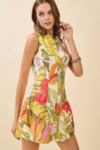 Load image into Gallery viewer, Floral Print Fitted Bodice Drop Waist Dress
