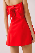 Load image into Gallery viewer, Strapless Tailored Fit And Flared Bow Detail Dress
