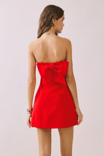 Load image into Gallery viewer, Strapless Tailored Fit And Flared Bow Detail Dress
