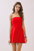 Load image into Gallery viewer, Strapless Tailored Fit And Flared Bow Detail Dress
