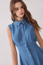 Load image into Gallery viewer, Denim Shirt Collar Dress
