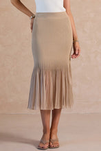 Load image into Gallery viewer, Sheer Flared Sweater Midi Skirt
