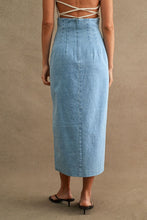 Load image into Gallery viewer, Double Breasted High Waist Denim Skirt
