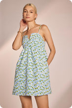 Load image into Gallery viewer, Top Stitch Floral Print Mini Dress
