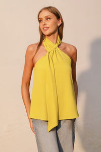 Matte Crepe Wrap Around Halter Top