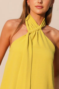 Matte Crepe Wrap Around Halter Top