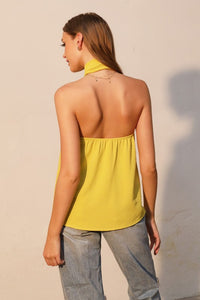 Matte Crepe Wrap Around Halter Top