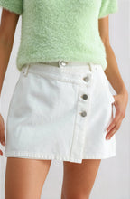 Load image into Gallery viewer, Asymmetrical Button Front Denim Mini Skirt
