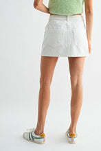 Load image into Gallery viewer, Asymmetrical Button Front Denim Mini Skirt
