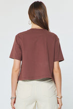 Load image into Gallery viewer, Cotton Blend Lace Hem Cropped Top
