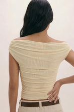 Load image into Gallery viewer, Ruched Mesh Off Shoulder Top
