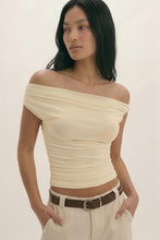 Load image into Gallery viewer, Ruched Mesh Off Shoulder Top
